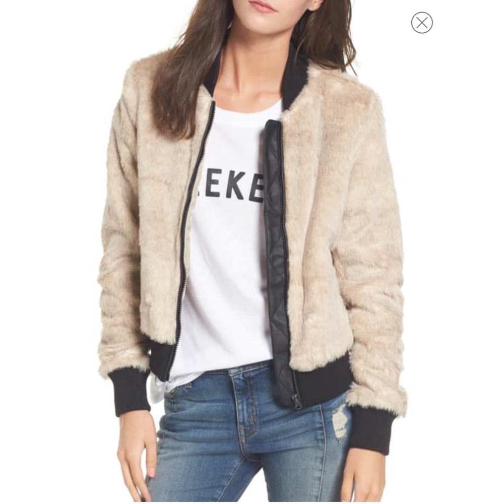 Faux Fur Bomber Jacket